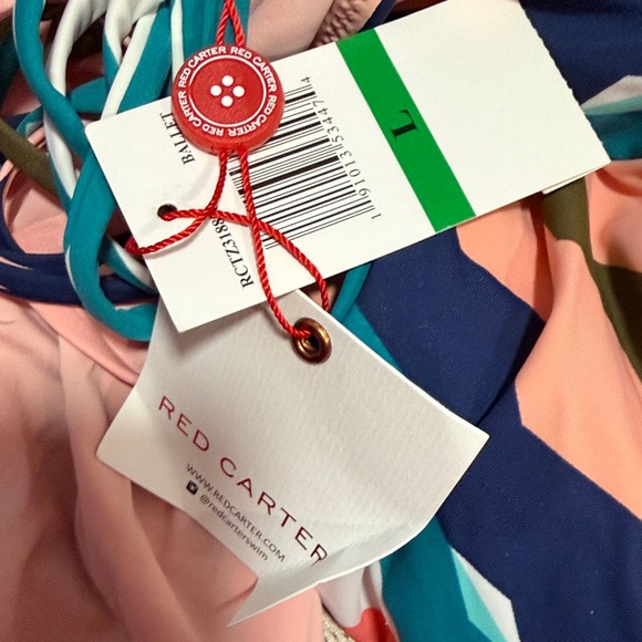 Red Carter Multicolor Zigzag One Piece Swimsuit - Picture 3 of 3